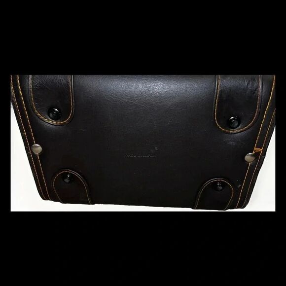 Vintage Hinomoto Brown No. 48 Japan Shoulder Strap No Key Camera Bag - Picture 6 of 11